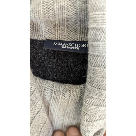 Magaschoni 2 tone gray Cashmere sweater.size small - Picture 5 of 7